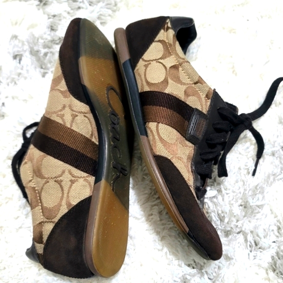 Coach Women's Monogram Suede Sneakers Size 7.5 M - Picture 4 of 12